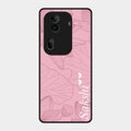 Customized luxury Peach leaves Glass Case Cover For Oppo Reno 11 Pro 5G