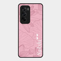Customized luxury Peach leaves Glass Case Cover For Oppo Reno 12 5G