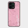 Customized luxury Peach leaves Glass Case Cover For Oppo Reno 14 5G