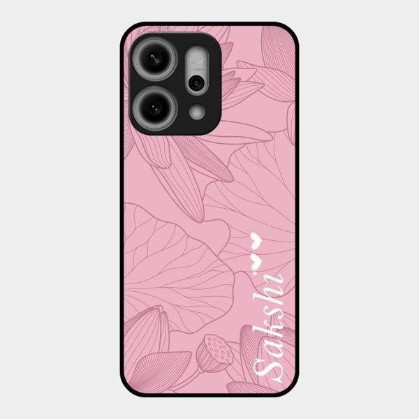 Customized luxury Peach leaves Glass Case Cover For Oppo Reno 14 Pro 5G
