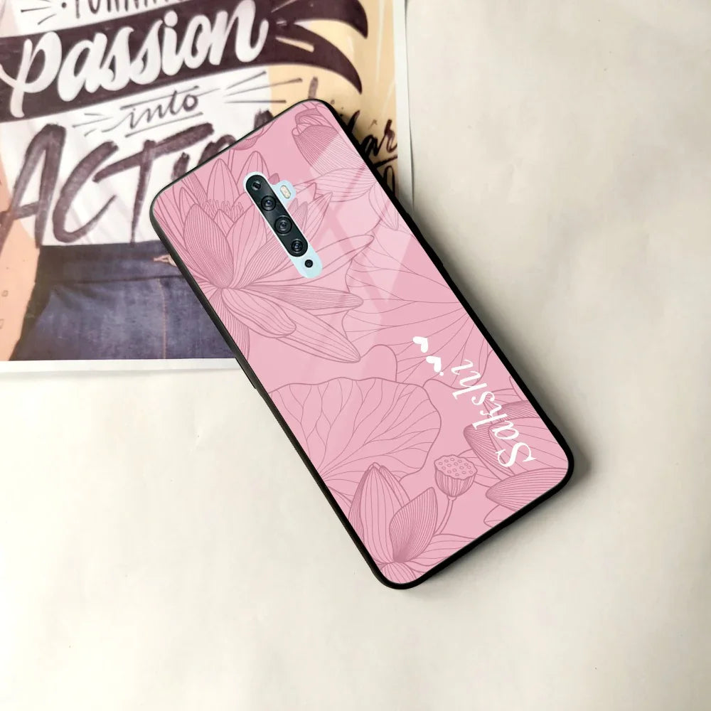 Customized luxury Peach leaves Glass Case Cover For Oppo - ShopOnCliQ