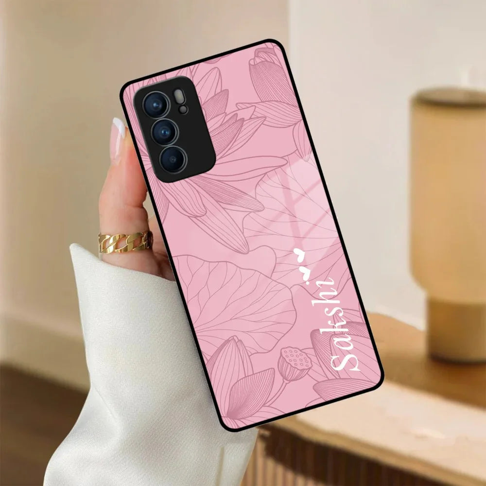 Customized luxury Peach leaves Glass Case Cover For Oppo - ShopOnCliQ