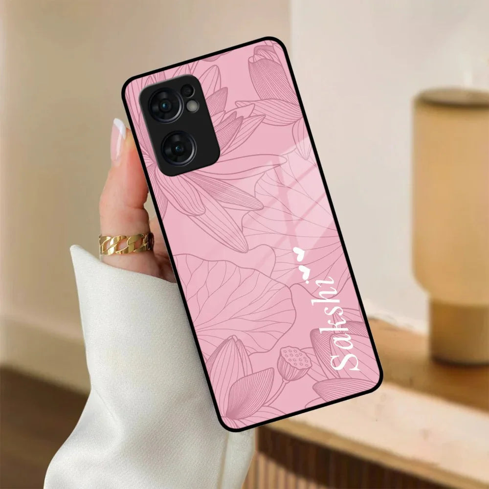 Customized luxury Peach leaves Glass Case Cover For Oppo - ShopOnCliQ
