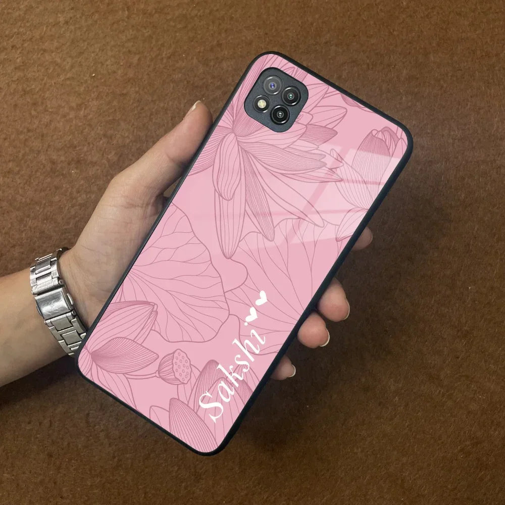 Customized luxury Peach leaves Glass Case Cover For Poco - ShopOnCliQ