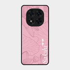 Customized luxury Peach leaves Glass Case Cover For Poco X7 5G