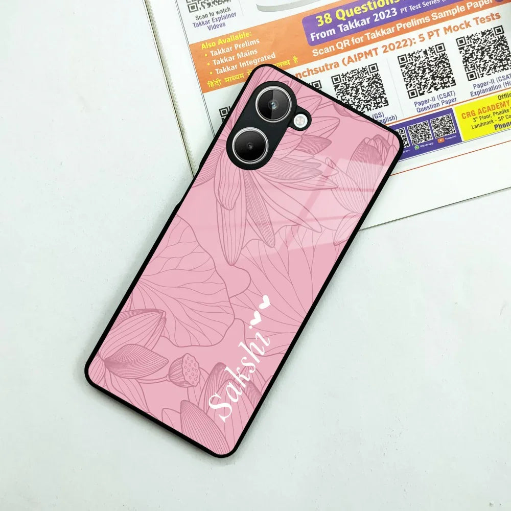 Customized luxury Peach leaves Glass Case Cover For Realme/Narzo - ShopOnCliQ