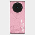 Customized luxury Peach leaves Glass Case Cover For Realme 11 Pro Plus 5G