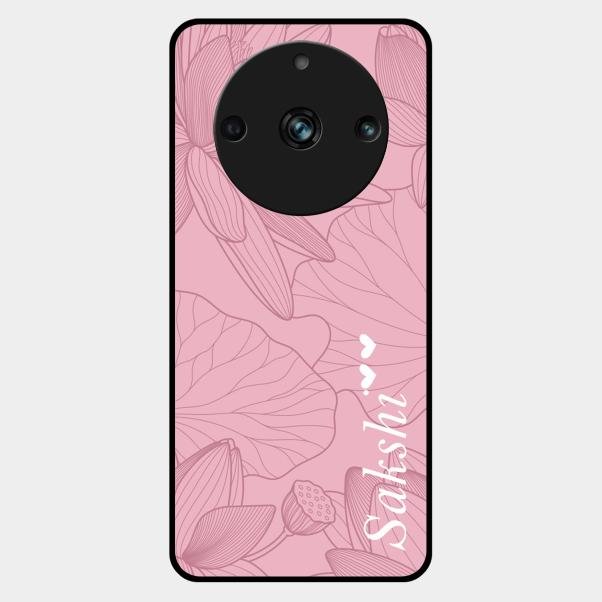 Customized luxury Peach leaves Glass Case Cover For Realme 11 Pro Plus 5G