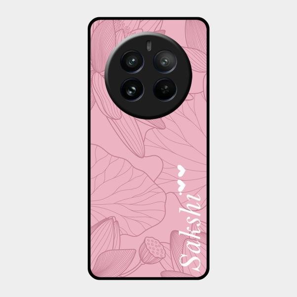 Customized luxury Peach leaves Glass Case Cover For Realme 12 Pro Plus 5G