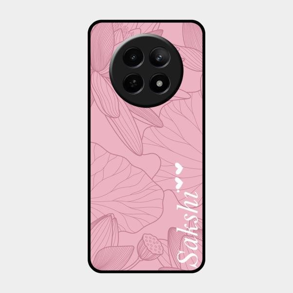 Customized luxury Peach leaves Glass Case Cover For Realme 12X 5G