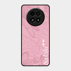 Customized luxury Peach leaves Glass Case Cover For Realme 13 5G