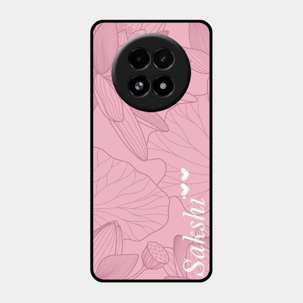 Customized luxury Peach leaves Glass Case Cover For Realme 13 5G