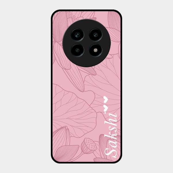 Customized luxury Peach leaves Glass Case Cover For Realme 13 Pro Plus 5G
