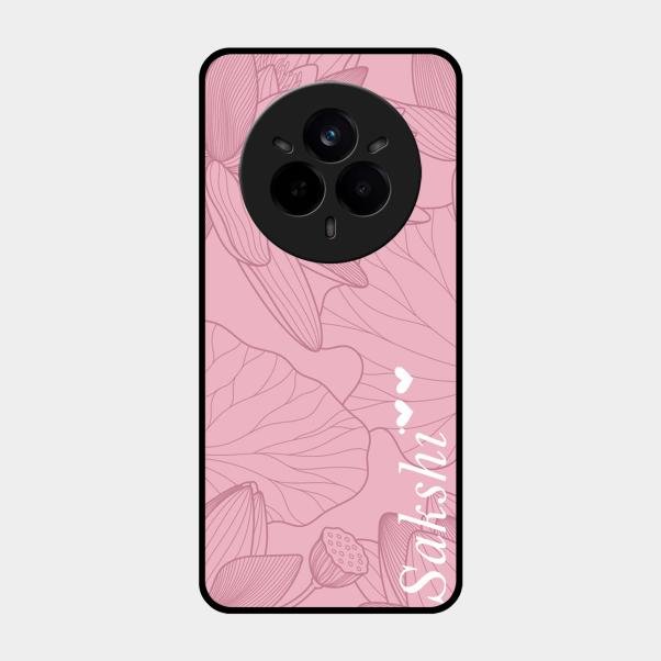 Customized luxury Peach leaves Glass Case Cover For Realme 14 Pro Plus 5G