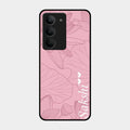 Customized luxury Peach leaves Glass Case Cover For Realme 14X 5G