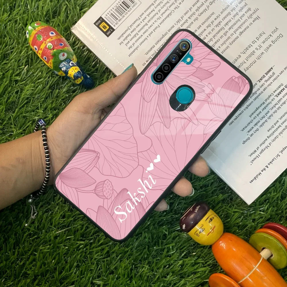 Customized luxury Peach leaves Glass Case Cover For Realme/Narzo - ShopOnCliQ