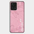 Customized luxury Peach leaves Glass Case Cover For Realme 9 Pro 5G