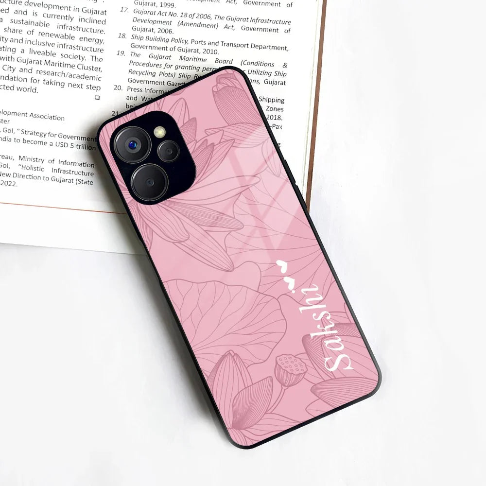 Customized luxury Peach leaves Glass Case Cover For Realme/Narzo - ShopOnCliQ