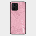 Customized luxury Peach leaves Glass Case Cover For Realme 9I 5G