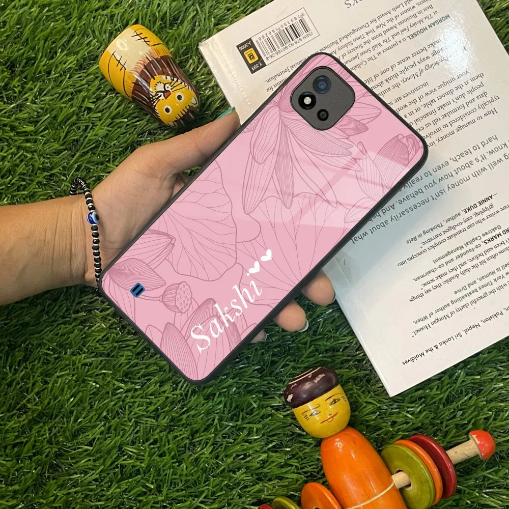 Customized luxury Peach leaves Glass Case Cover For Realme/Narzo - ShopOnCliQ