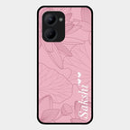 Customized luxury Peach leaves Glass Case Cover For Realme C33 2023