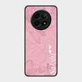 Customized luxury Peach leaves Glass Case Cover For Realme C65 5G