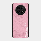 Customized luxury Peach leaves Glass Case Cover For Realme C65 5G