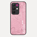 Customized luxury Peach leaves Glass Case Cover For Realme C85 5G