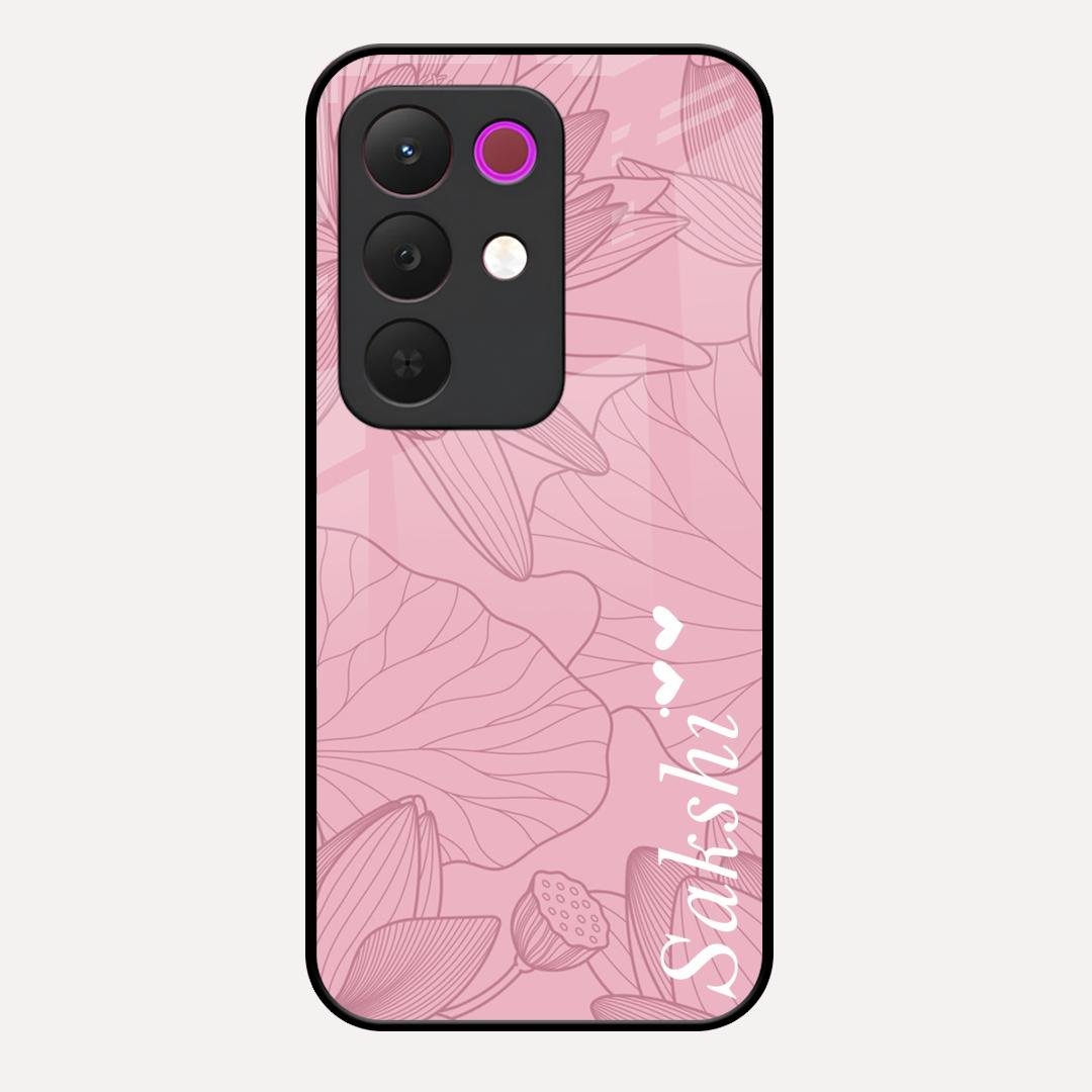 Customized luxury Peach leaves Glass Case Cover For Realme C85 5G
