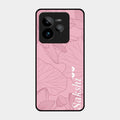 Customized luxury Peach leaves Glass Case Cover For Realme Gt 7 Pro