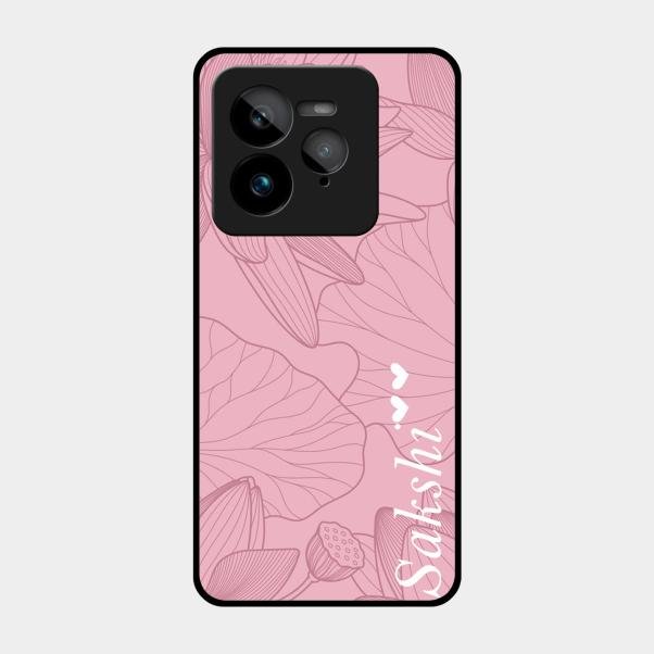 Customized luxury Peach leaves Glass Case Cover For Realme Gt 7 Pro