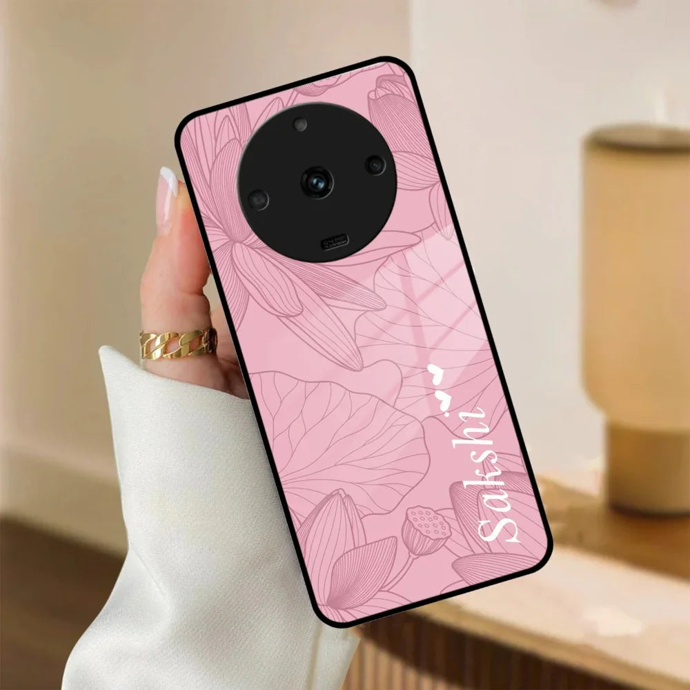 Customized luxury Peach leaves Glass Case Cover For Realme/Narzo - ShopOnCliQ