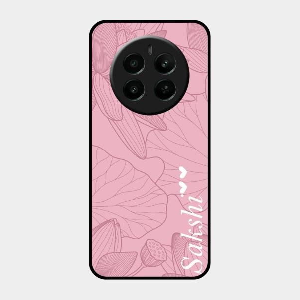 Customized luxury Peach leaves Glass Case Cover For Realme Narzo 70 Pro 5G