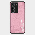 Customized luxury Peach leaves Glass Case Cover For Realme P3 Lite 5G