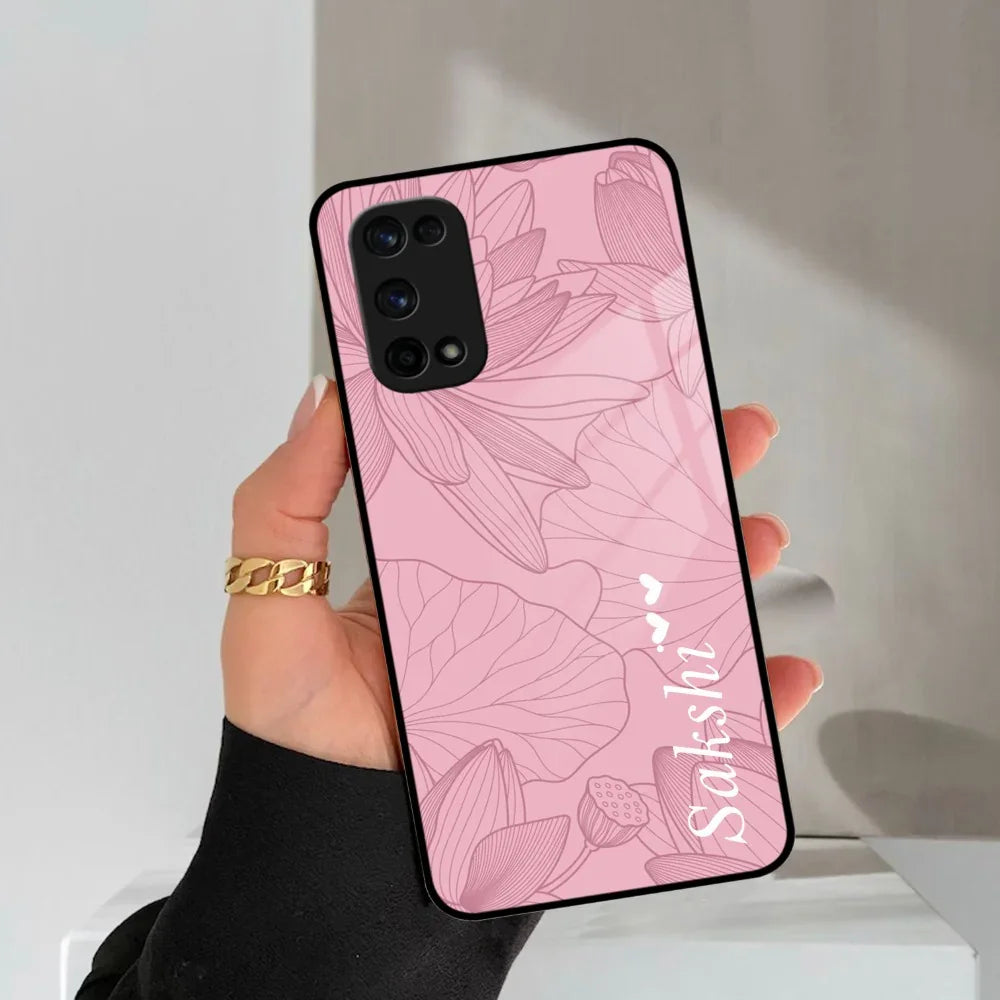 Customized luxury Peach leaves Glass Case Cover For Realme/Narzo - ShopOnCliQ