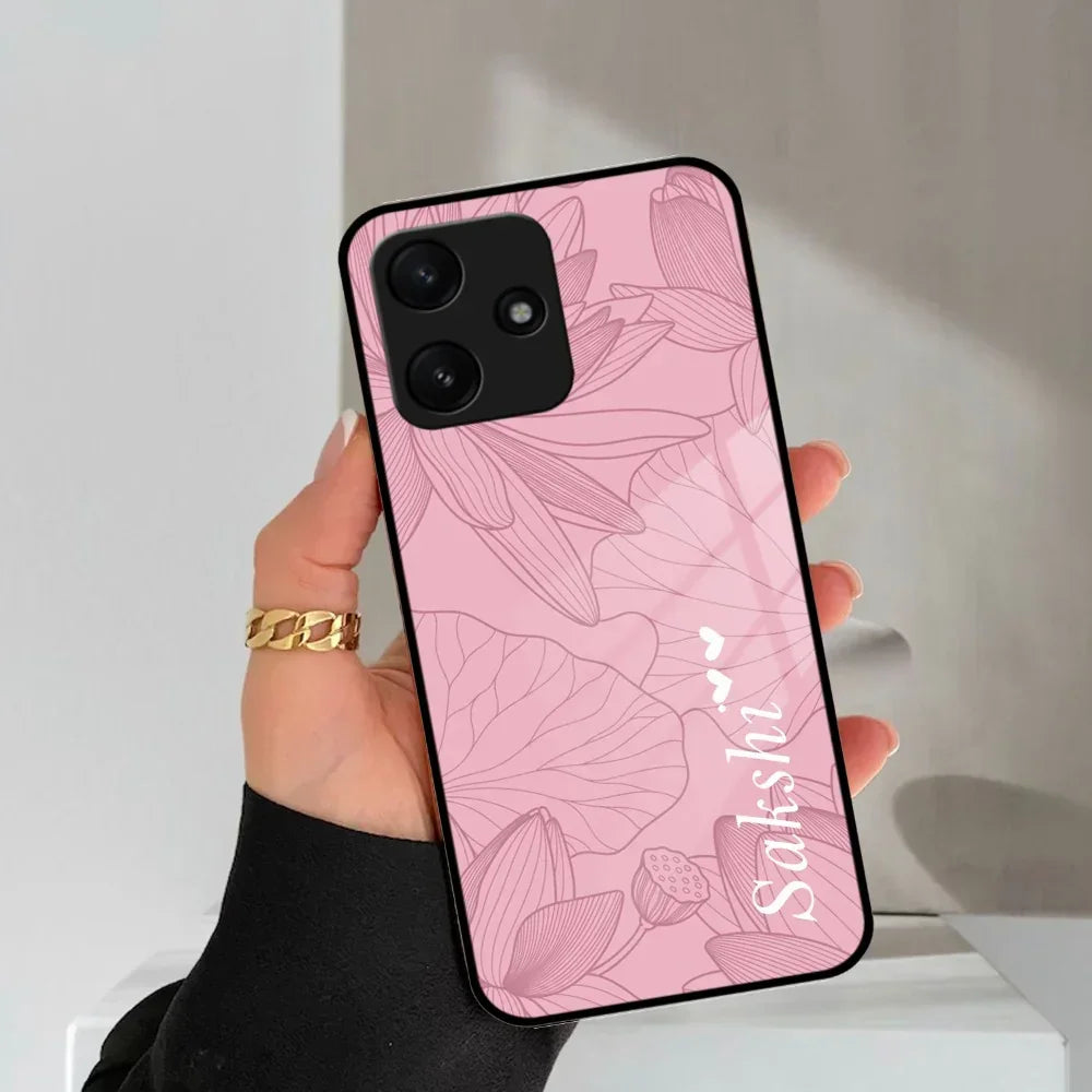 Customized luxury Peach leaves Glass Case Cover For Poco - ShopOnCliQ