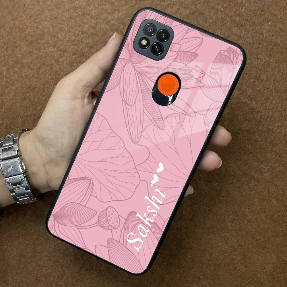 Customized luxury Peach leaves Glass Case Cover For Poco - ShopOnCliQ