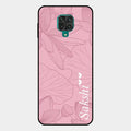 Customized luxury Peach leaves Glass Case Cover For Redmi Note 10 Lite