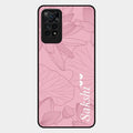Customized luxury Peach leaves Glass Case Cover For Redmi Note 11 Pro Plus 5G