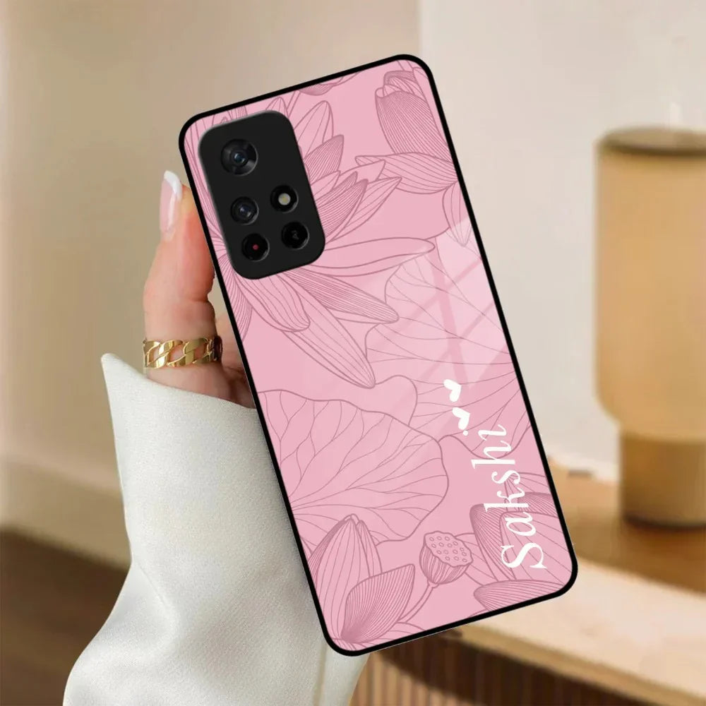 Customized luxury Peach leaves Glass Case Cover For Poco - ShopOnCliQ