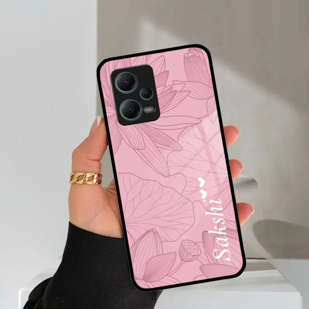 Customized luxury Peach leaves Glass Case Cover For Poco - ShopOnCliQ
