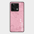 Customized luxury Peach leaves Glass Case Cover For Redmi Note 13 5G