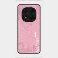 Customized luxury Peach leaves Glass Case Cover For Redmi Note 14 Pro 5G