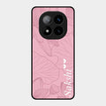 Customized luxury Peach leaves Glass Case Cover For Redmi Note 14 Pro Plus 5G
