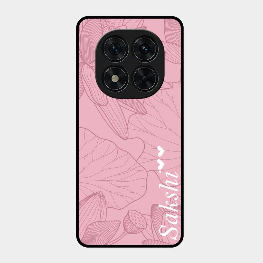 Customized luxury Peach leaves Glass Case Cover For Redmi Note 15 Pro 5G