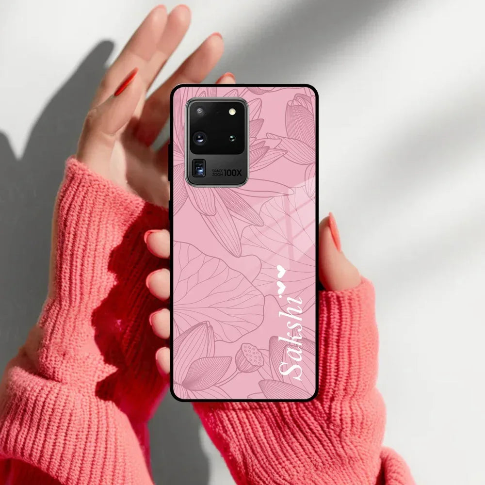 Customized luxury Peach leaves Glass Case Cover For Samsung - ShopOnCliQ