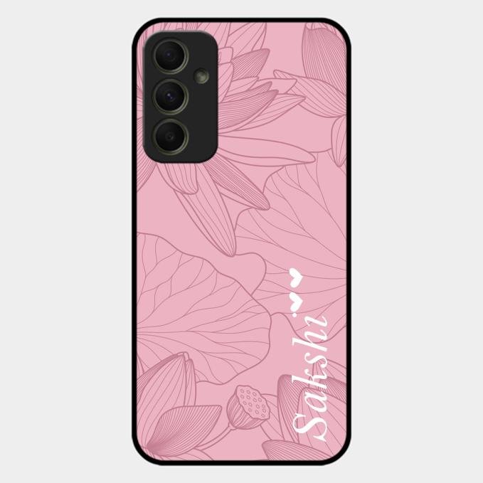 Customized luxury Peach leaves Glass Case Cover For Samsung Galaxy A34 5G