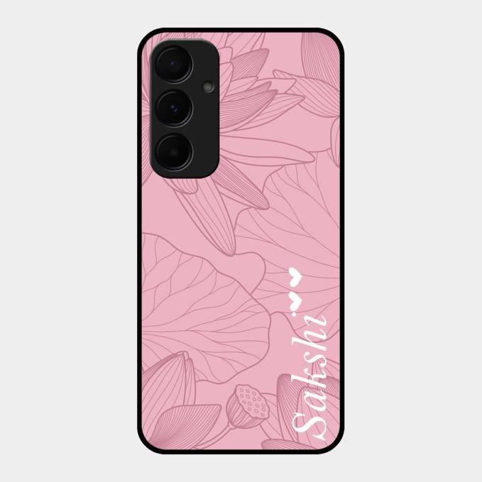 Customized luxury Peach leaves Glass Case Cover For Samsung Galaxy A55 5G