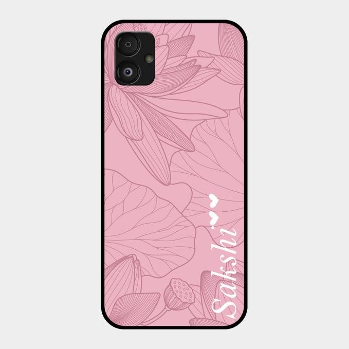 Customized luxury Peach leaves Glass Case Cover For Samsung Galaxy F14 5G