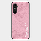Customized luxury Peach leaves Glass Case Cover For Samsung Galaxy M54 5G